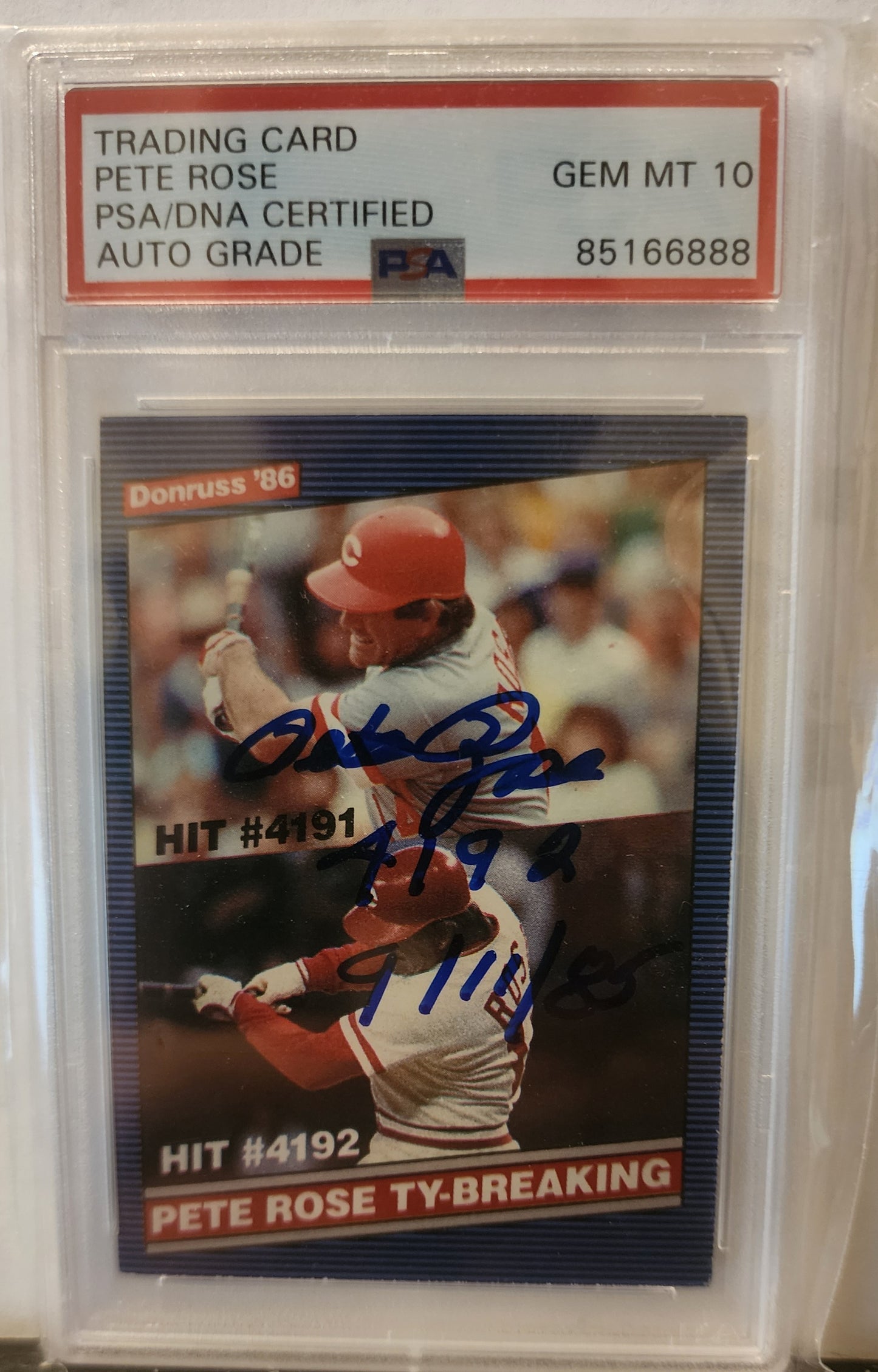 1986 Donruss Pete Rose Autograph PSA 10