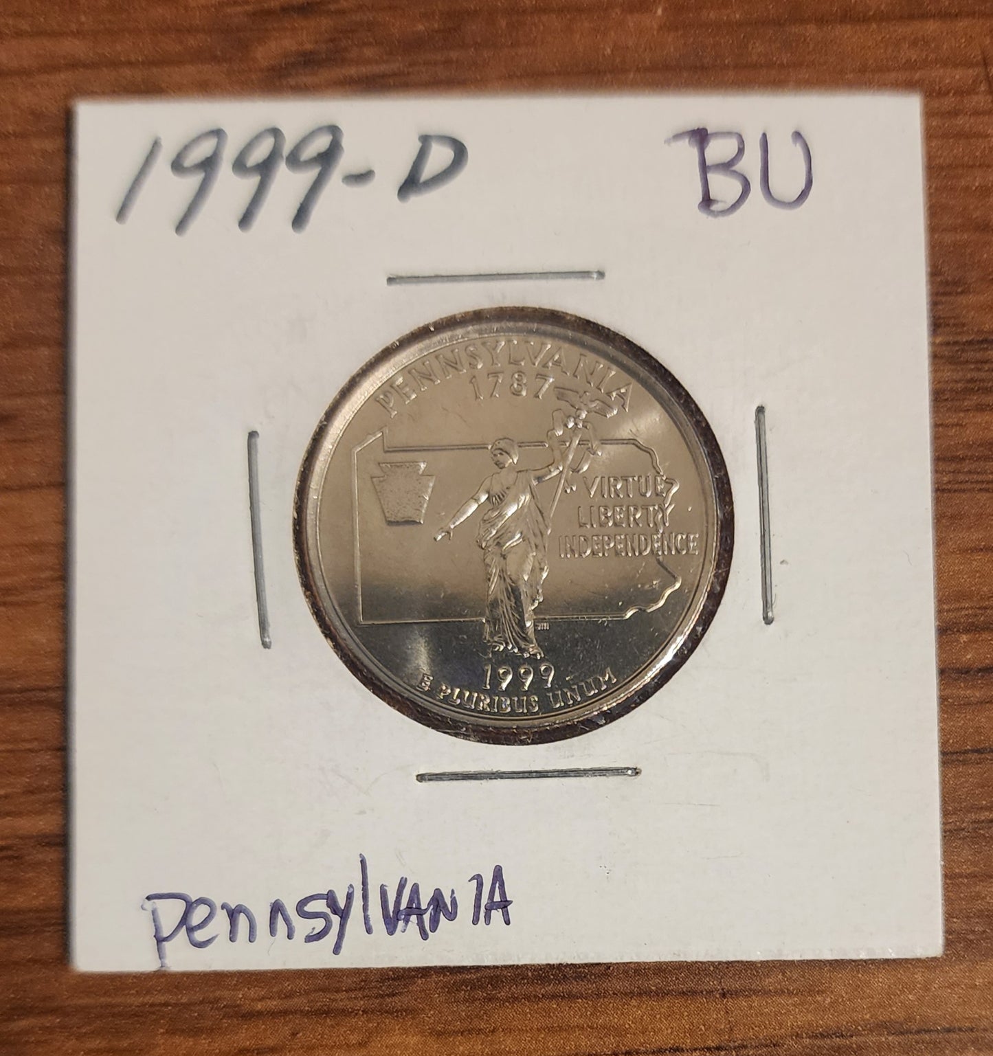 1999-D Washington Pennsylvania Quarter in BU condition