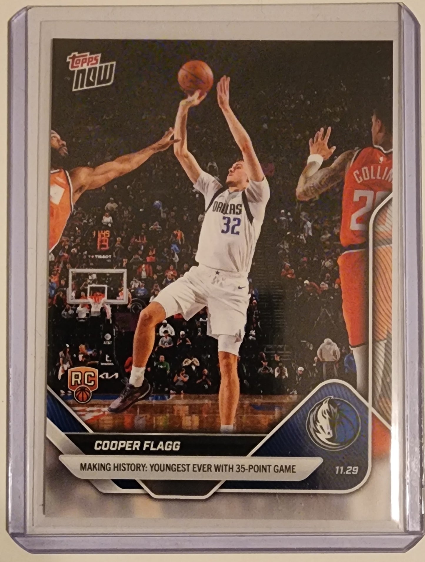 2025-26 Topps Now Cooper Flagg Rookie card 35pts