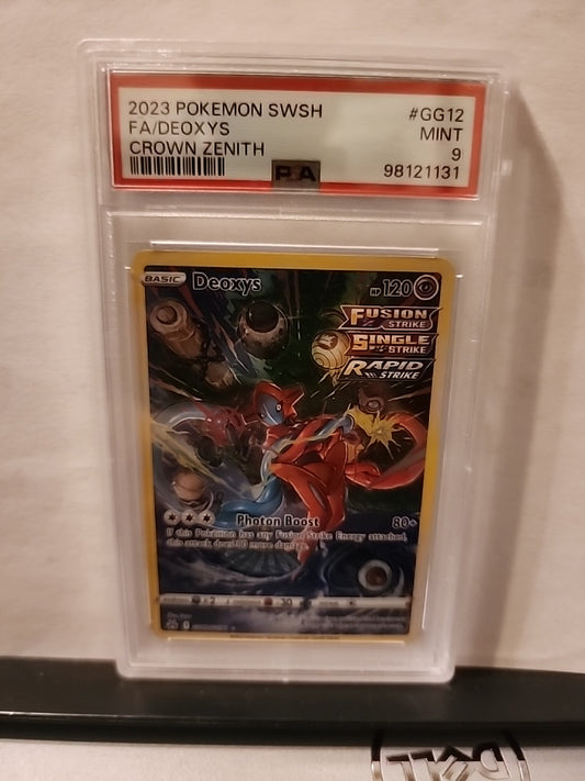 2023 Pokemon Full Art Deoxys GG12 Rare PSA 9